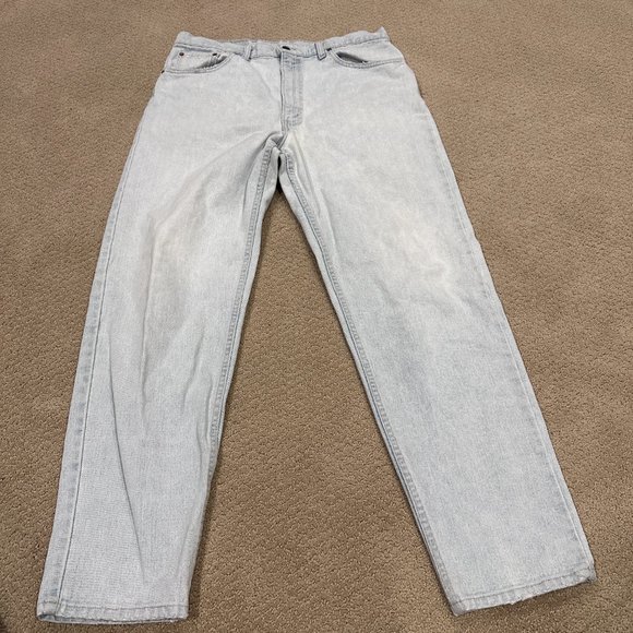 Levis Jean 550 XX Vintage USA Super Light Wash High Rise Relaxed Tapered W36 /38 - Picture 11 of 14